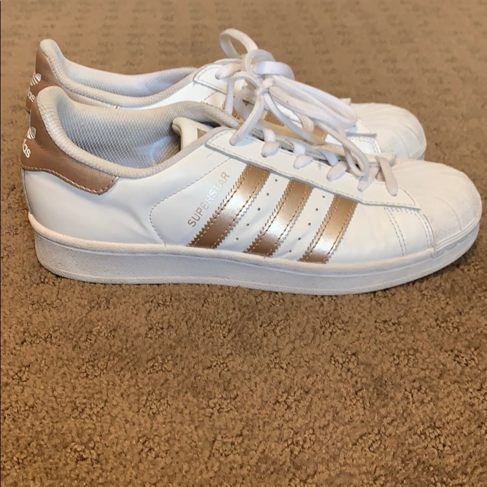 Rose Gold Adidas Superstars